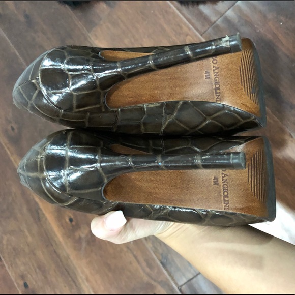Enzo Angiolini Croc Skin Pumps 🌸SZ 4🌸 - Picture 3 of 3